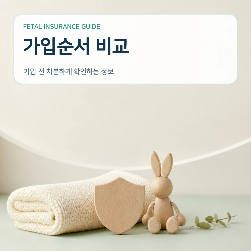 태아보험 가입순서 비교