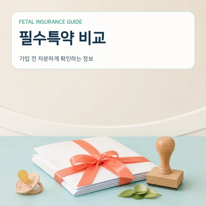 태아보험 필수특약 비교