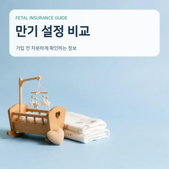 태아보험 만기 설정 비교