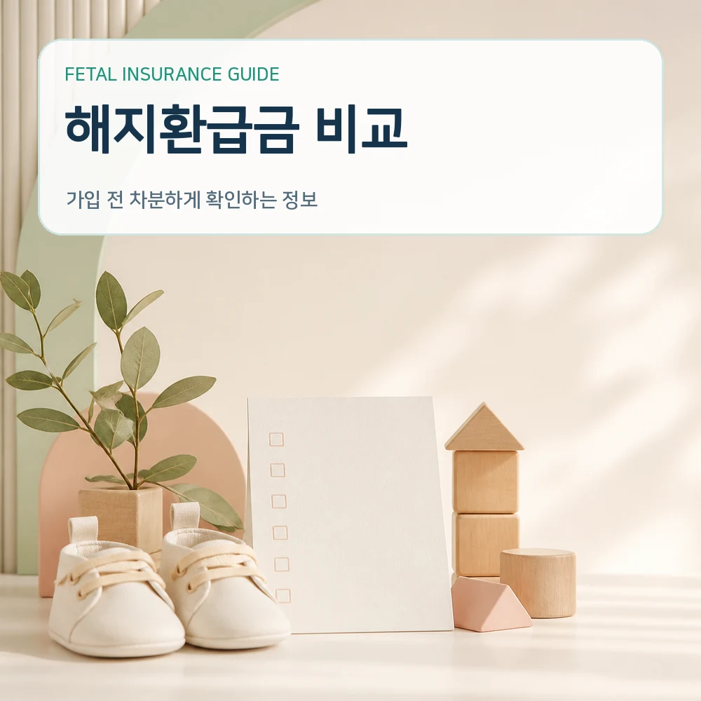 태아보험 해지환급금 비교