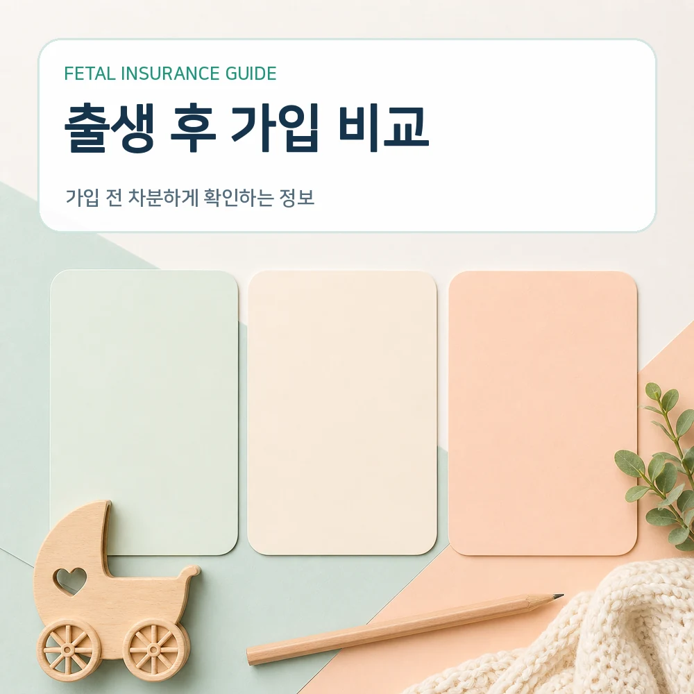 태아보험 출생 후 가입 비교