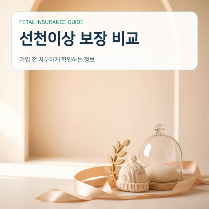 태아보험 선천이상 보장 비교