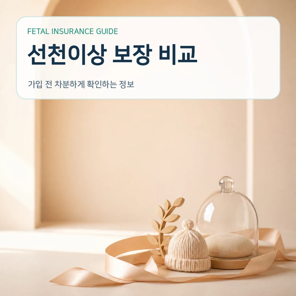 태아보험 선천이상 보장 비교