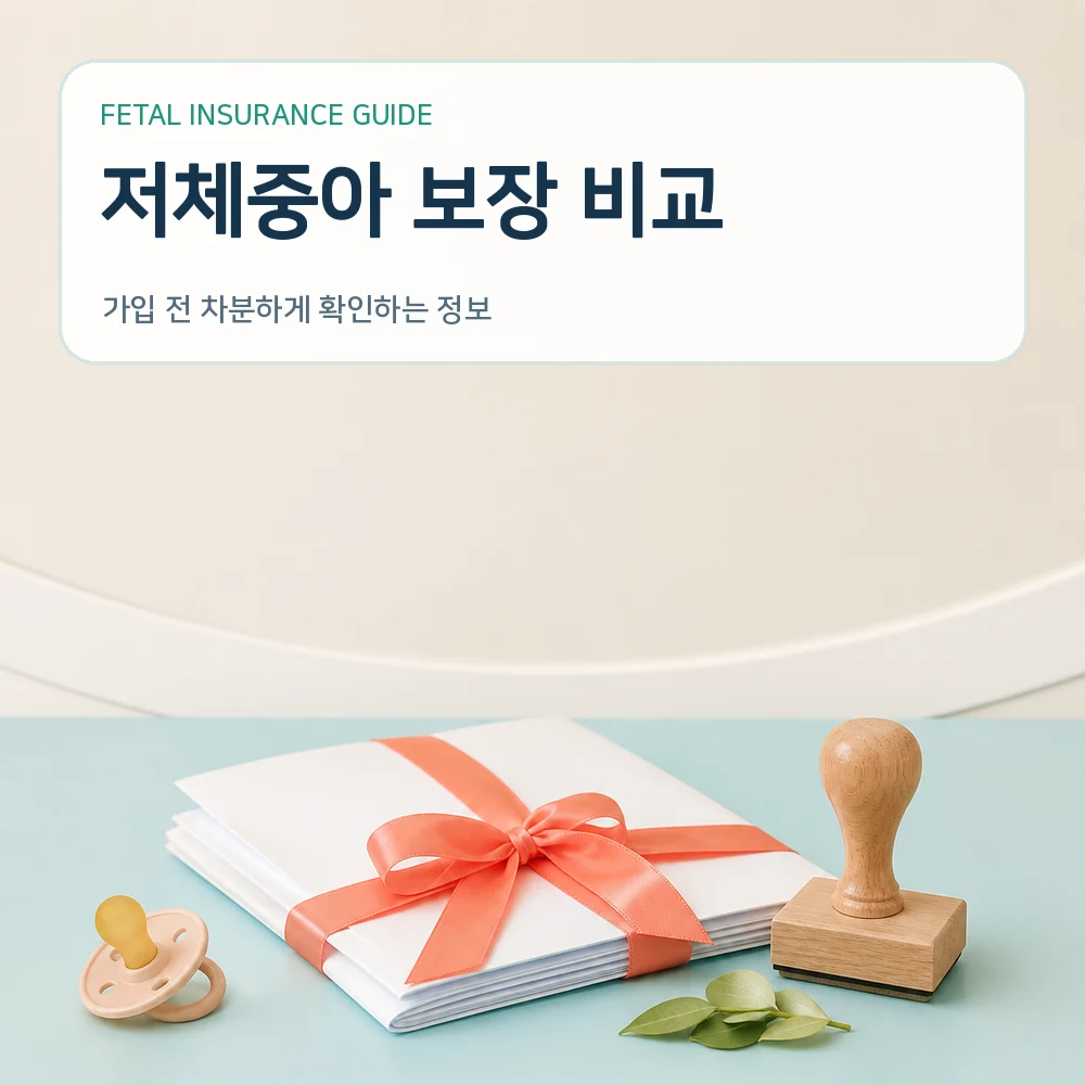 태아보험 저체중아 보장 비교
