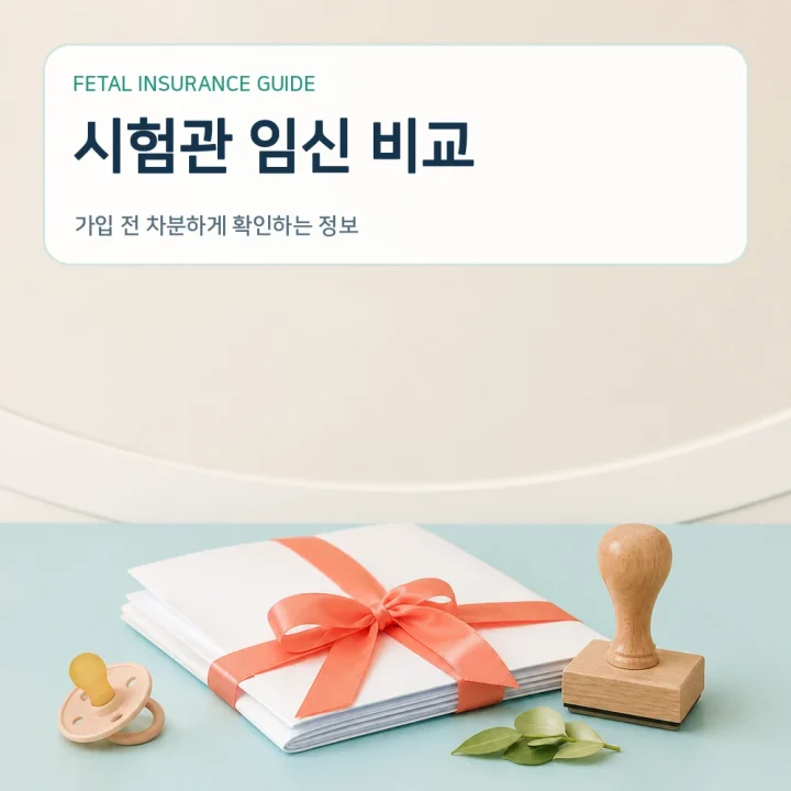 태아보험 시험관 임신 비교