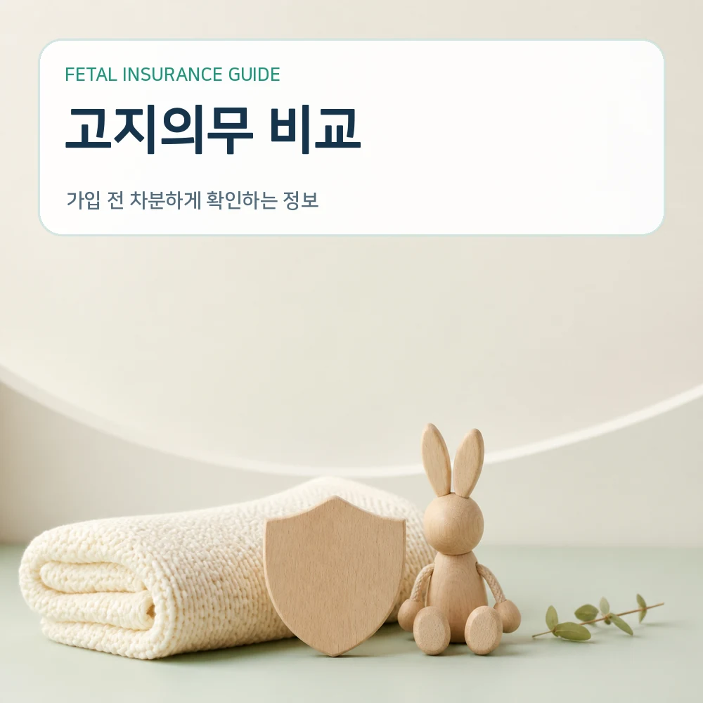 태아보험 고지의무 비교