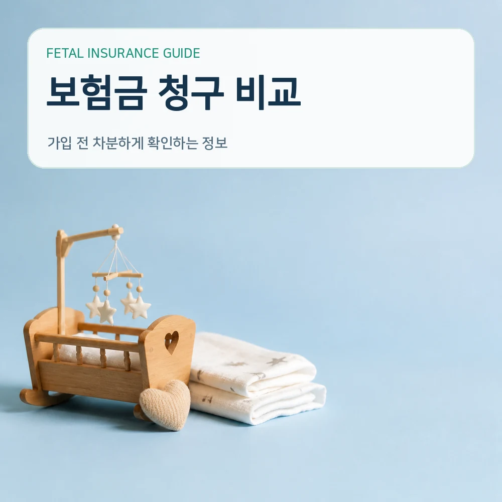 태아보험 보험금 청구 비교